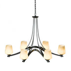 Ribbon Chandelier, 6-Lights, Vintage Platinum, Opal (GG), 38.5"W (104106-SKT-82-GG0236 3WHXXJ)