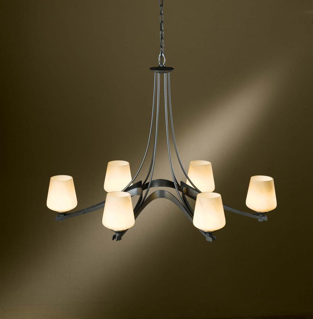 Flora Chandelier, 5-Light, Natural Iron, Clear Glass, 26.7"W (103040-SKT-20-ZM0236 LPVUR)