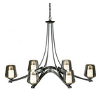 Ribbon Chandelier, 6-Lights, Soft Gold, Opal and Clear (ZU), 38.5"W (104116-SKT-84-ZU0291 3WHXYD)
