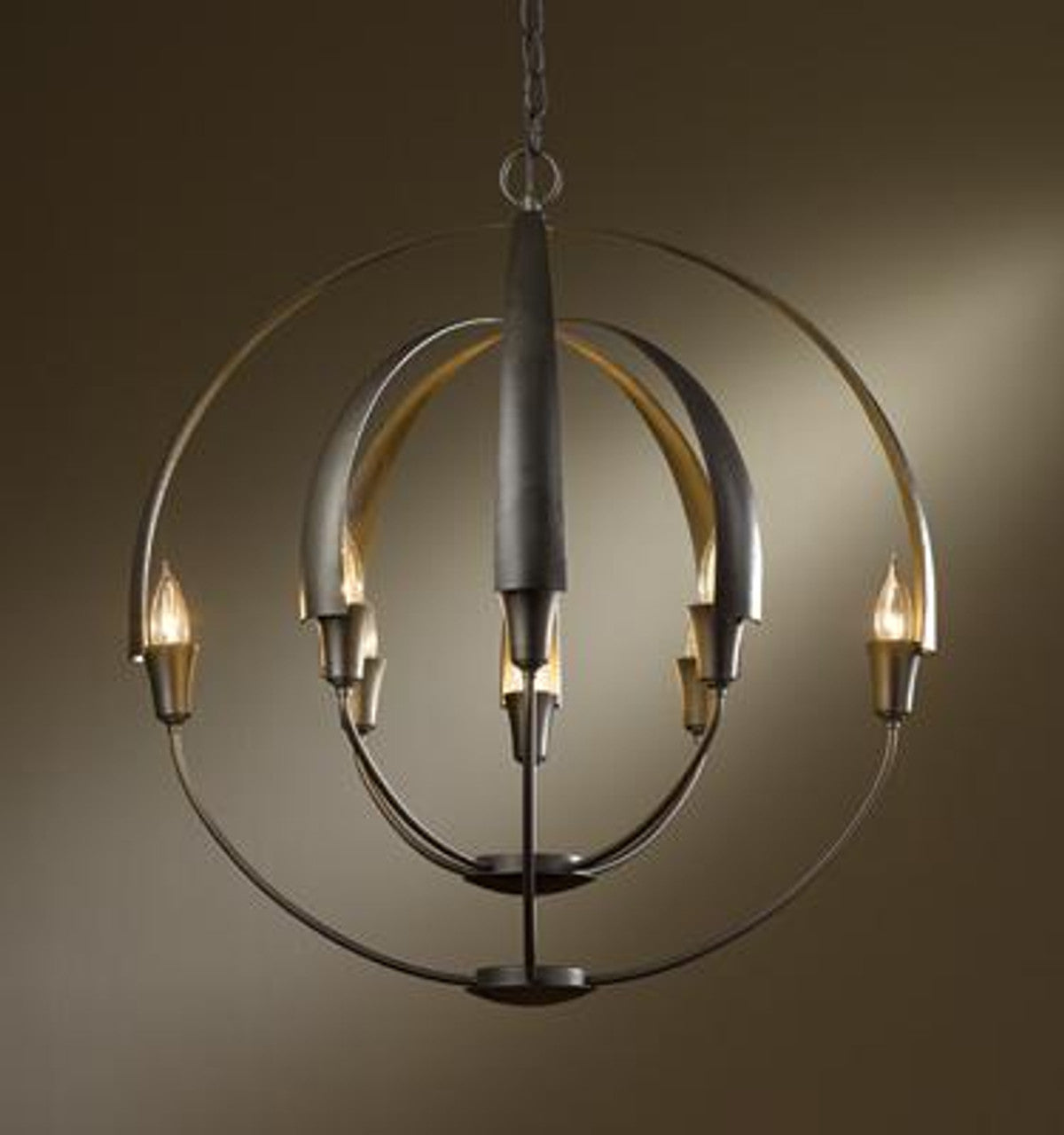 Double Cirque Chandelier, 8-Light, Bronze, 25.4"W (104205-SKT-05 39CH1K)