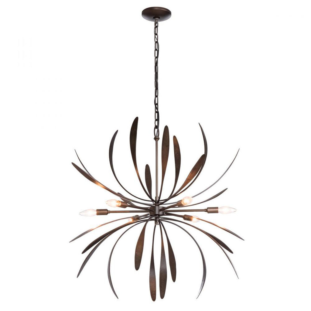 Dahlia Chandelier, 6-Light, Sterling, 32.7"W (104350-SKT-85 5D0PRD)