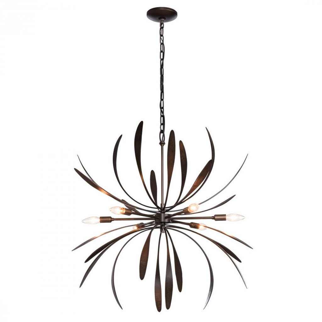 Dahlia Chandelier, 6-Light, Dark Smoke, 32.7"W (104350-SKT-07 4RY5MR)