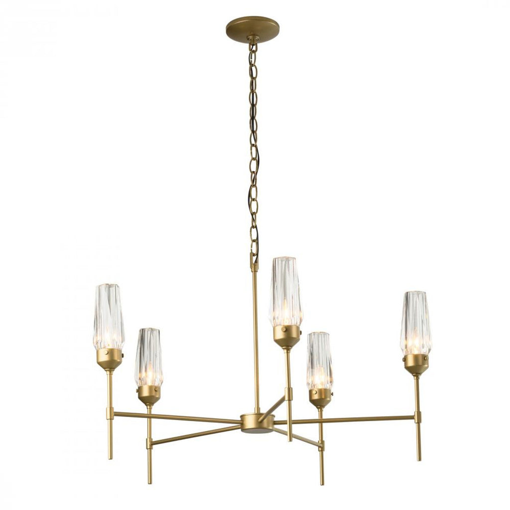 Stella Chandelier, 6-Light, Sterling, 32.9"W (105057-SKT-85-CR 5D0QP2)