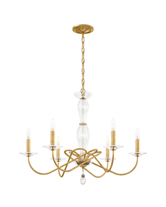 Schonbek Vx1006N-22H 6 Light Crystal Chandelier, Heirloom GoldBy Schonbek