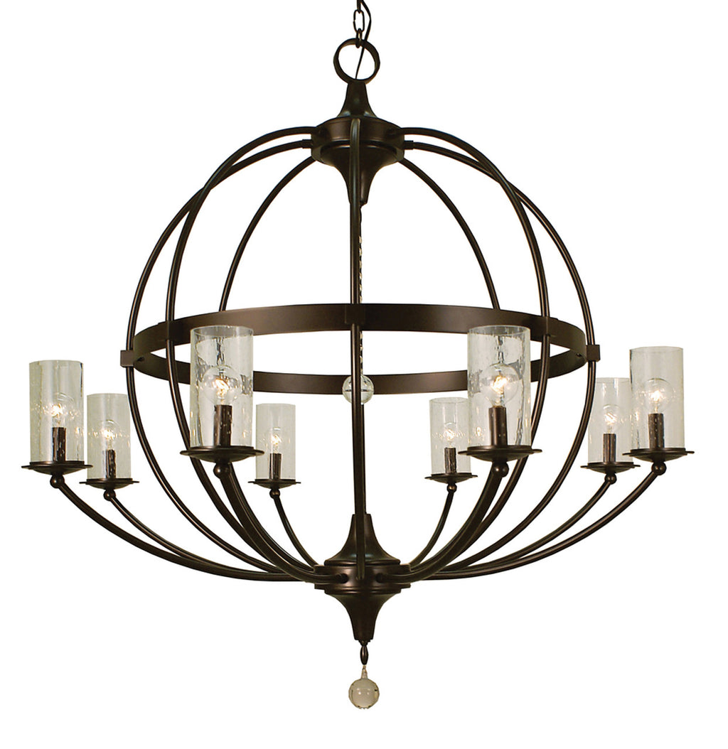 Compass Chandelier, 9-Light, Mahogany Bronze, 40"W (1070 MB 9Q2CW)