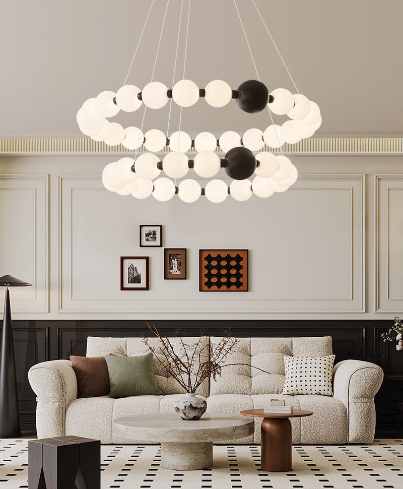 Celestial Bead Ring Chandelier