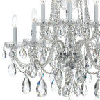 Napoleonic Chandelier, 6-Light, Mahogany Bronze with Champagne Marble Glass, 28"W (7886 MB/CM YCWX)