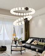 Celestial Bead Ring Chandelier