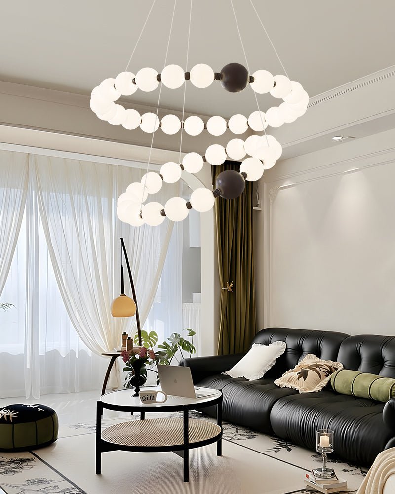 Celestial Bead Ring Chandelier