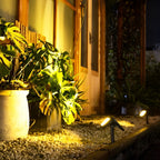 2PCS Waterproof IP65 LED Black Modern Solar Lights Outdoor Lawn Lamp