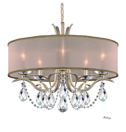 Schonbek Va8305N-48H2 5 Light Crystal Chandelier, Antique SilverBy Schonbek