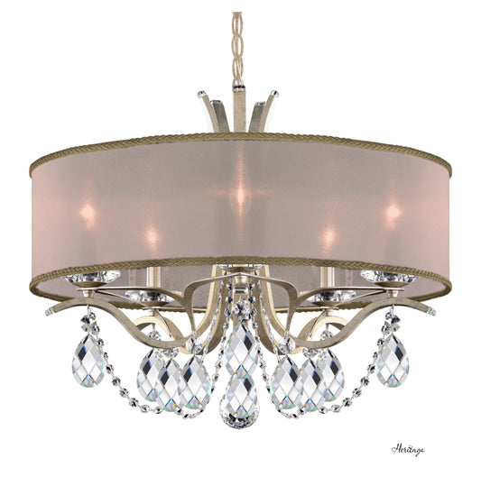 Schonbek Va8305N-48H2 5 Light Crystal Chandelier, Antique SilverBy Schonbek