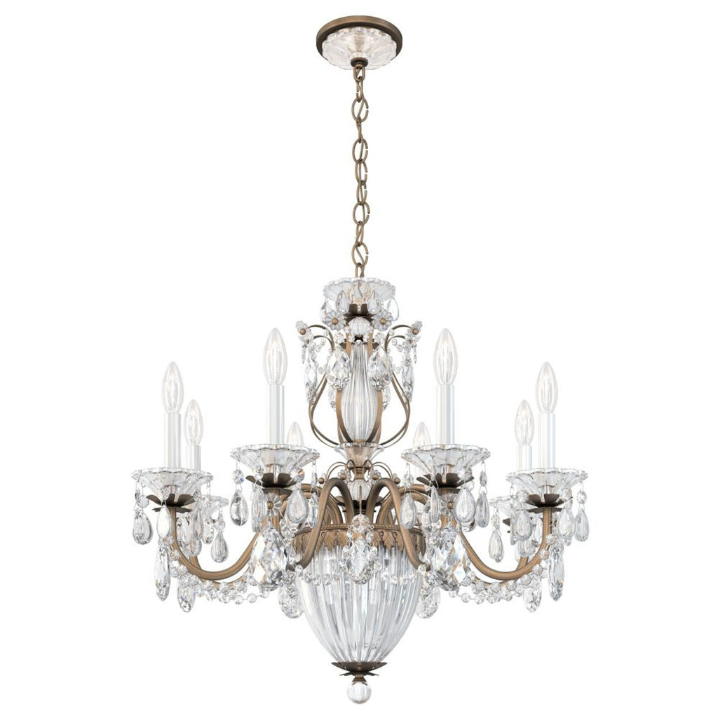 Bagatelle Chandelier, 11-Light, Aurelia Gold with Clear Heritage Crystal, 26.5"W (1238N-211H 1HWRWQ)