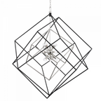 Cityscape Pendant, 1-Light, Standard Height, LED, Black, 38"W (139910-LED-STND-10-82 4T1C57)