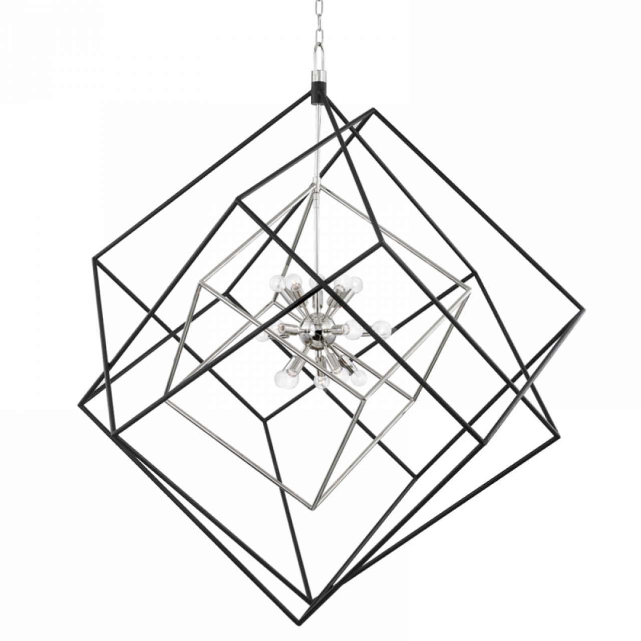 Cityscape Pendant, 1-Light, Standard Height, LED, Black, 38"W (139910-LED-STND-10-82 4T1C57)