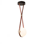 Derby Pendant, 1-Light, Standard Height, LED, Black, Opal Glass, 14"W (131042-LED-STND-10-24-LC-NL-GG0680 5D3KJE)