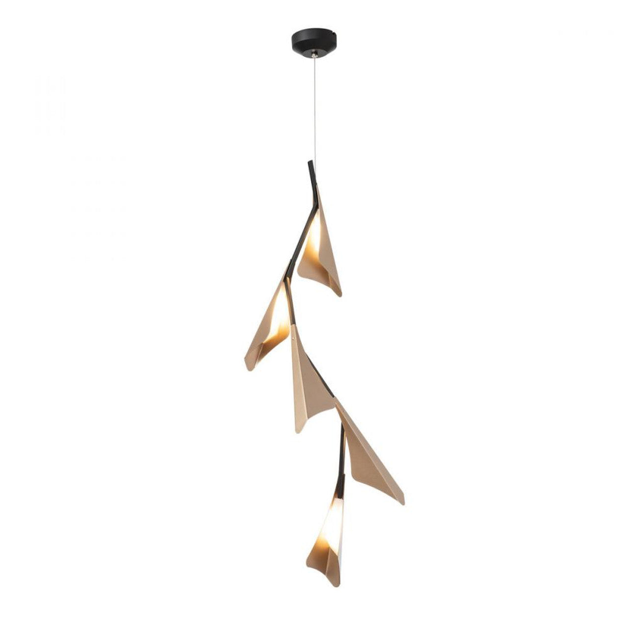 Plume Pendant, 1-Light, Standard Height, LED, Vintage Platinum Frame & Canopy, Sterling Plume, 14.7"W (135006-LED-STND-82-85 5D3TC8)
