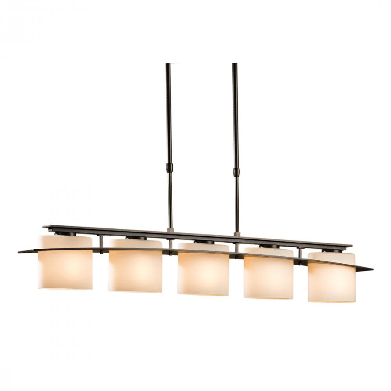 Celesse Pendant, 6-Light, Standard Height, Bronze, Frosted Glass Tube, 59.7"W (138920-SKT-STND-05-82 3W4MD2)