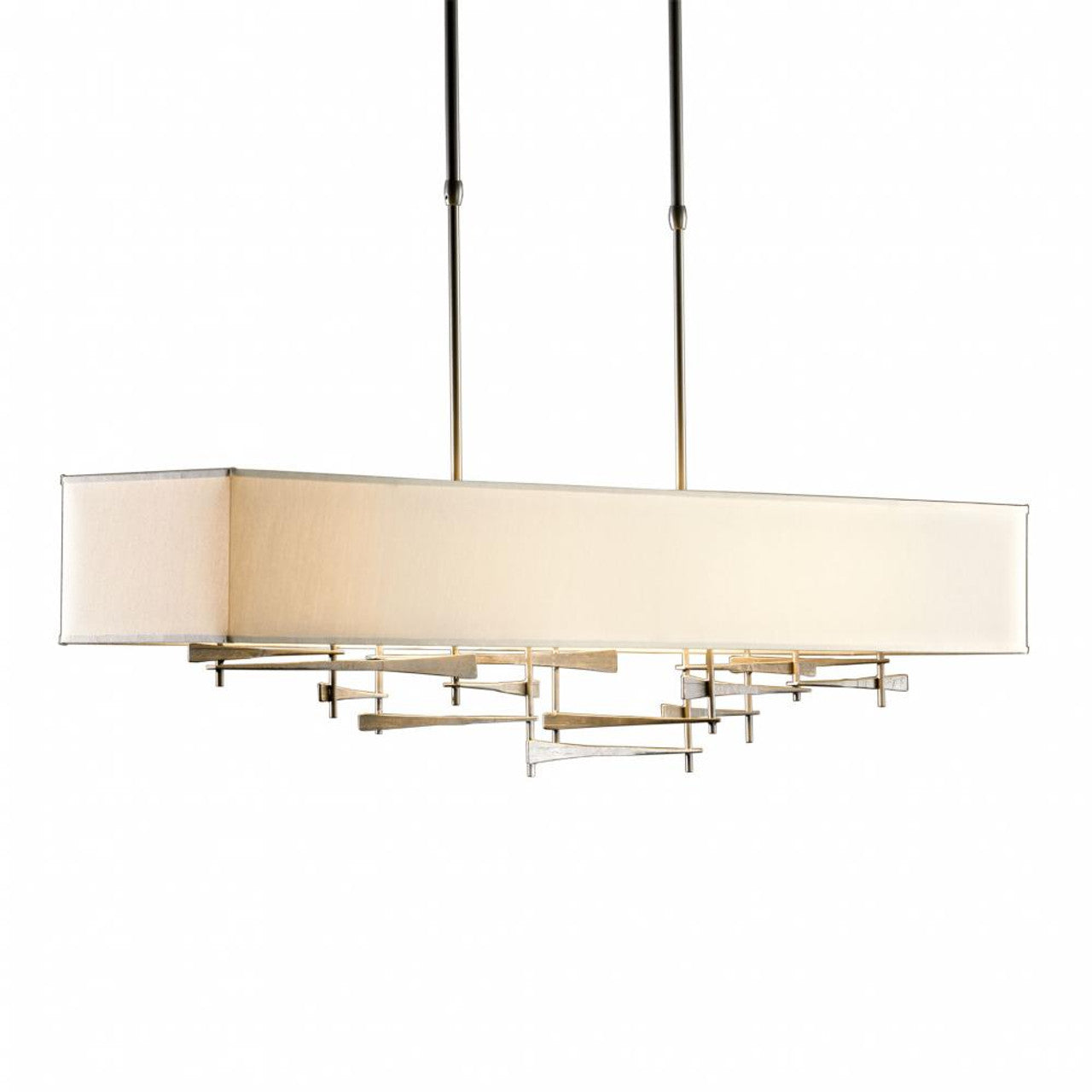 Plume Pendant, 1-Light, Standard Height, LED, Dark Smoke Frame & Canopy, Sterling Plume, 49.1"W (135008-LED-STND-07-85 5D3TD9)