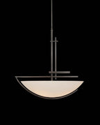 Arc Ellipse Pendant, 5-Light, Standard Height, Natural Iron, Opal Glass, 5.25"W (137525-SKT-STND-20-GG0182 MQET)