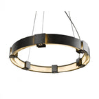 Ondrian Pendant, 3-Light, Standard Height, Vintage Platinum, Sand Glass, 24"W (138552-SKT-STND-82-SS0032 3WTZYN)