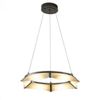 Ondrian Pendant, 3-light, Long Height, Soft Gold, Opal Glass, 24"W (138552-SKT-LONG-84-GG0032 3WTZYQ)