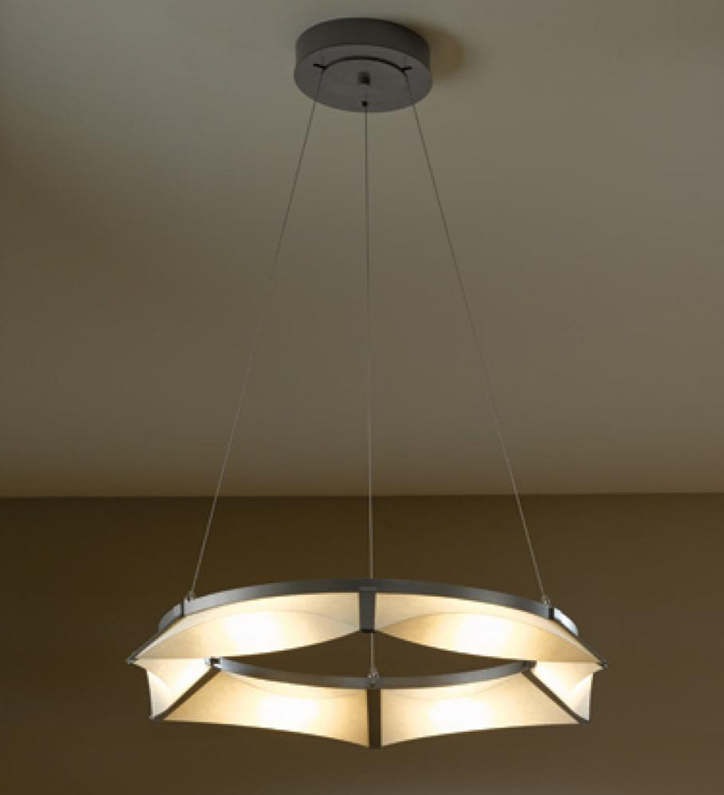 Cavaletti Pendant, 4-Light, Standard Height, Natural Iron, Flax Shade, 42"W (137670-SKT-STND-20-SE4298 39255Q)