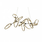 Abacus Pendant, 7-Light, Standard Height, LED, Natural Iron, Abacus Opal Glass, 20.5"W (139054-LED-STND-20-GG0694 5D6W1E)