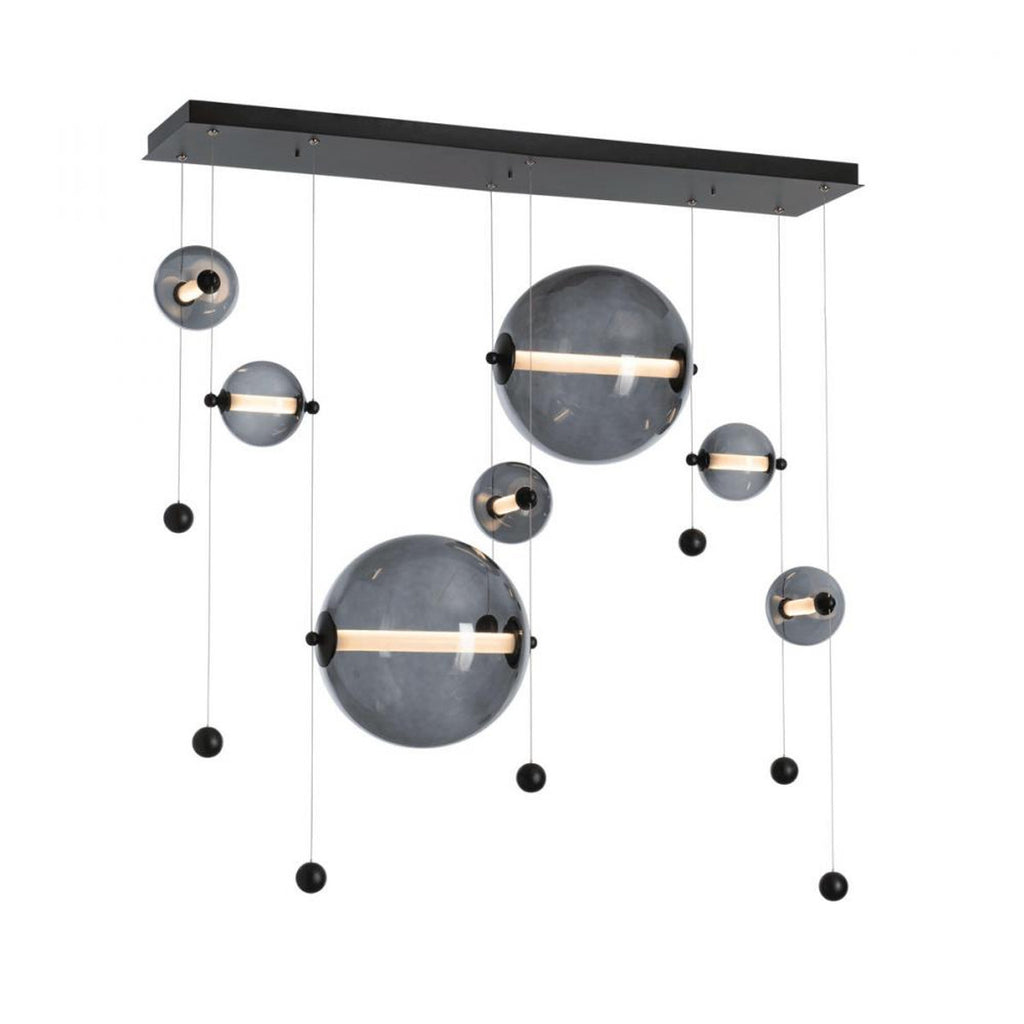 Abacus Pendant, 4-Light, Standard Height, LED, Vintage Platinum, Abacus Cool Grey Glass, 19.8"W (139052-LED-STND-82-YL0694 5D6W0W)