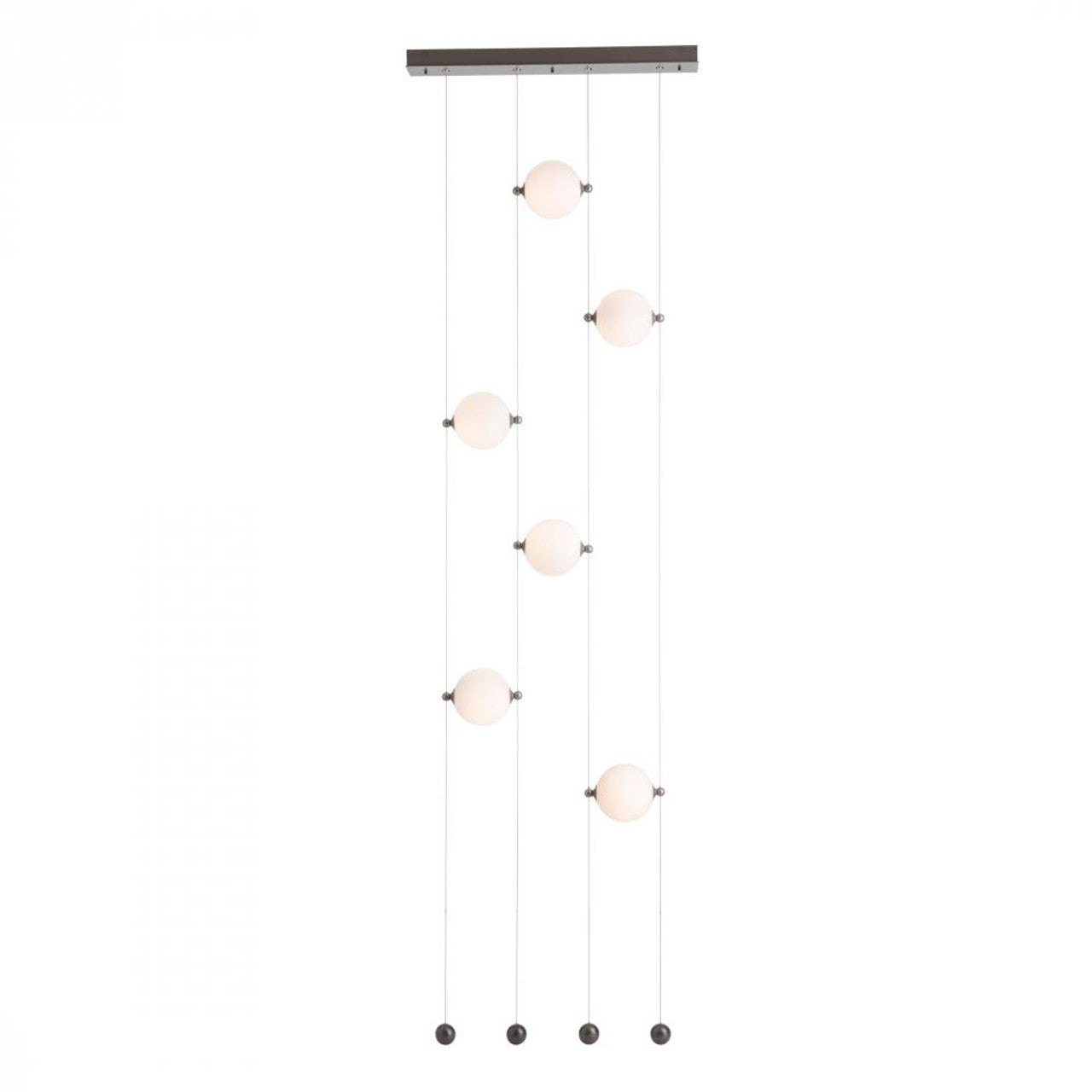 Abacus Pendant, 9-Light, Standard Height, LED, Vintage Platinum, Abacus Cool Grey Glass, 5.5"W (139057-LED-STND-82-YL0668 5CQEWJ)