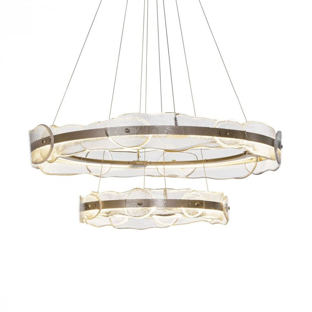 Solstice Tiered Pendant, 1-Light, Standard Height, LED, Dark Smoke, Clear Glass, 36.6"W (139782-LED-STND-07-ZM0598 5D9XMK)