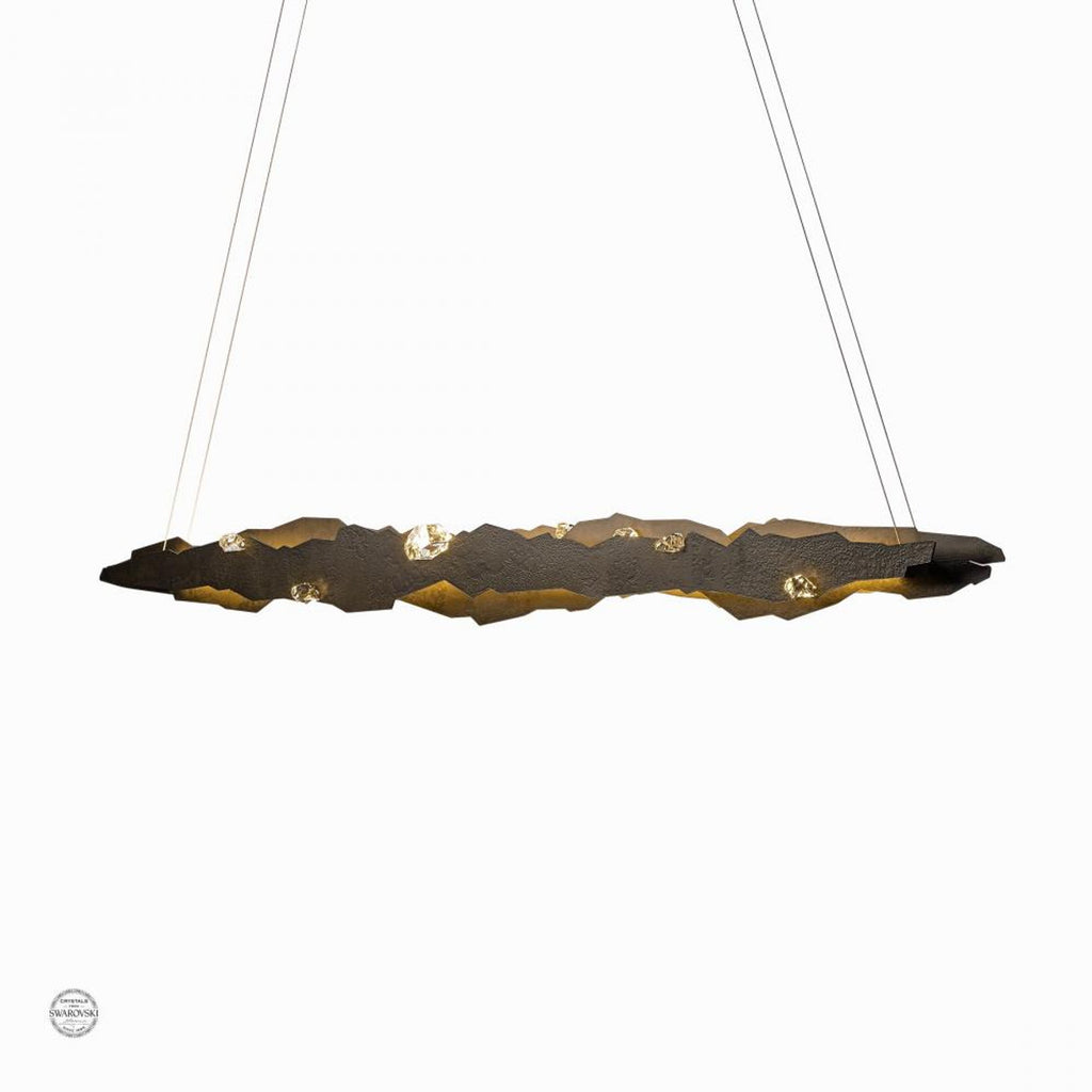 Trove Pendant, 1-Light, Standard Height, LED, Bronze, Swarovski Crystal, 5.9"W (139860-LED-STND-05-CR 5DDQJV)