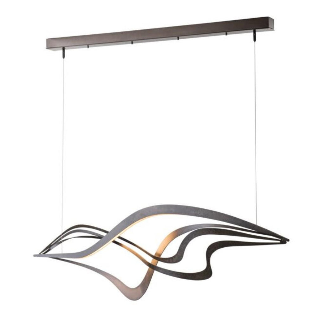 Aerial Pendant, 5-Light, Short Height, Dark Smoke, Frosted Glass, 47.5"W (137865-SKT-SHRT-07-FD0626 4RY9H7)