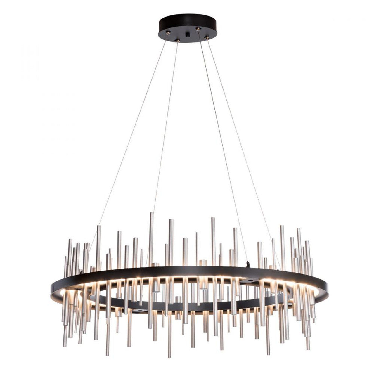 Cityscape Pendant, 1-Light, Standard Height, LED, Bronze, 38"W (139910-LED-STND-05-84 4T1C5E)