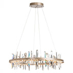 Solitude Chandelier, 1-Light, Standard Height, LED, Vintage Platinum, 38"W (139915-LED-STND-82-CR 5DDRFY)