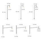Minimalist Metal Long Pole Arm Tempo LED Wall Sconce