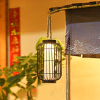 Classic Iron Lantern Waterproof Intelligent Portable Solar Lawn Lamp