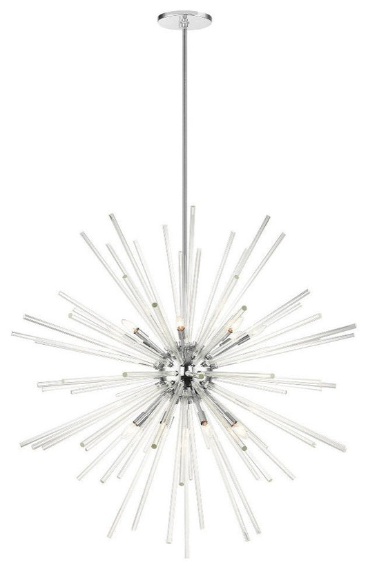 Mid Century Modern Sixteen Light Chandelier-Polished Chrome Finish - ChandelierBy Bailey Street Home