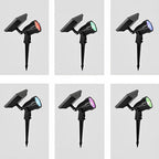 Adjustable Waterproof LED Multicolor Dimmale Solar Powered Spot Light