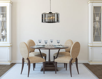 Elegant Lighting 1208D31-SS/RC Sydney 8 Light 32"W Crystal Drum - PolishedBy Elegant Furniture & Lighting