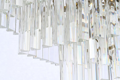 Elegant Lighting 1201S34 Sydney 21 Light 34"W Crystal Waterfall - Satin GoldBy Elegant Furniture & Lighting