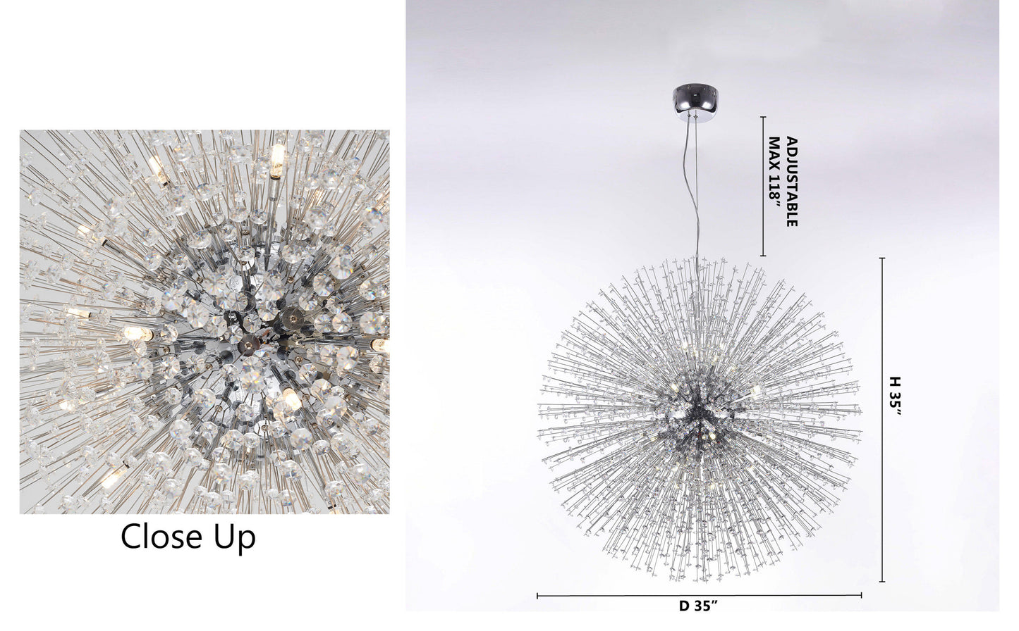 Chrome Sputnik ChandelierBy Design Living
