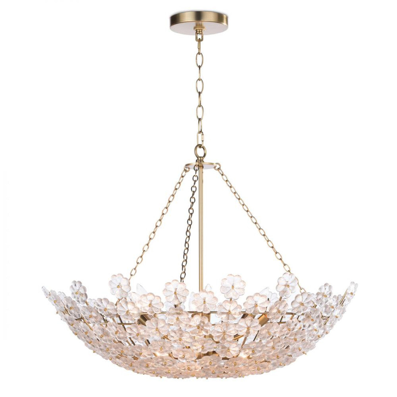 Cheshire Basin Chandelier, 6-Light, Gold Leaf, 27.5"W (16-1174GL 504X4XW)