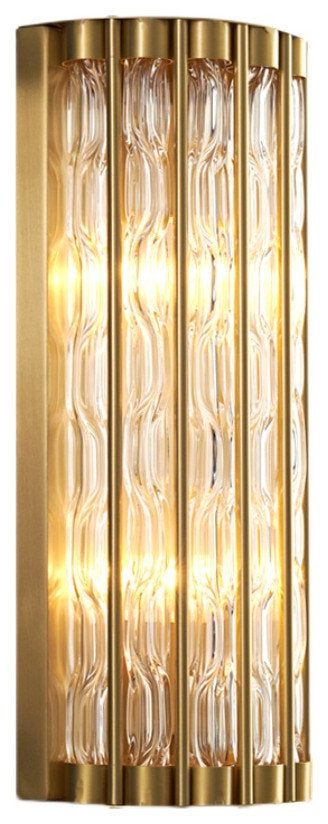 Luxury Golden Crystal Wall Lamp, L7.1xw4.7xh23.6", Cool LightBy Miron Demid LLC