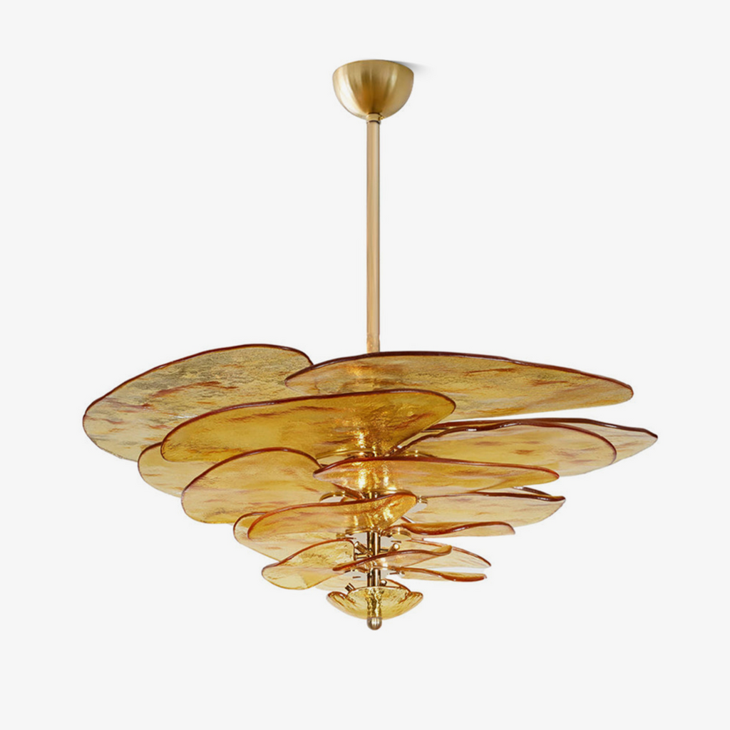 Petals Gold Murano Chandelier