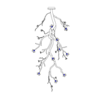 Large Long Branch Flower Chandelier