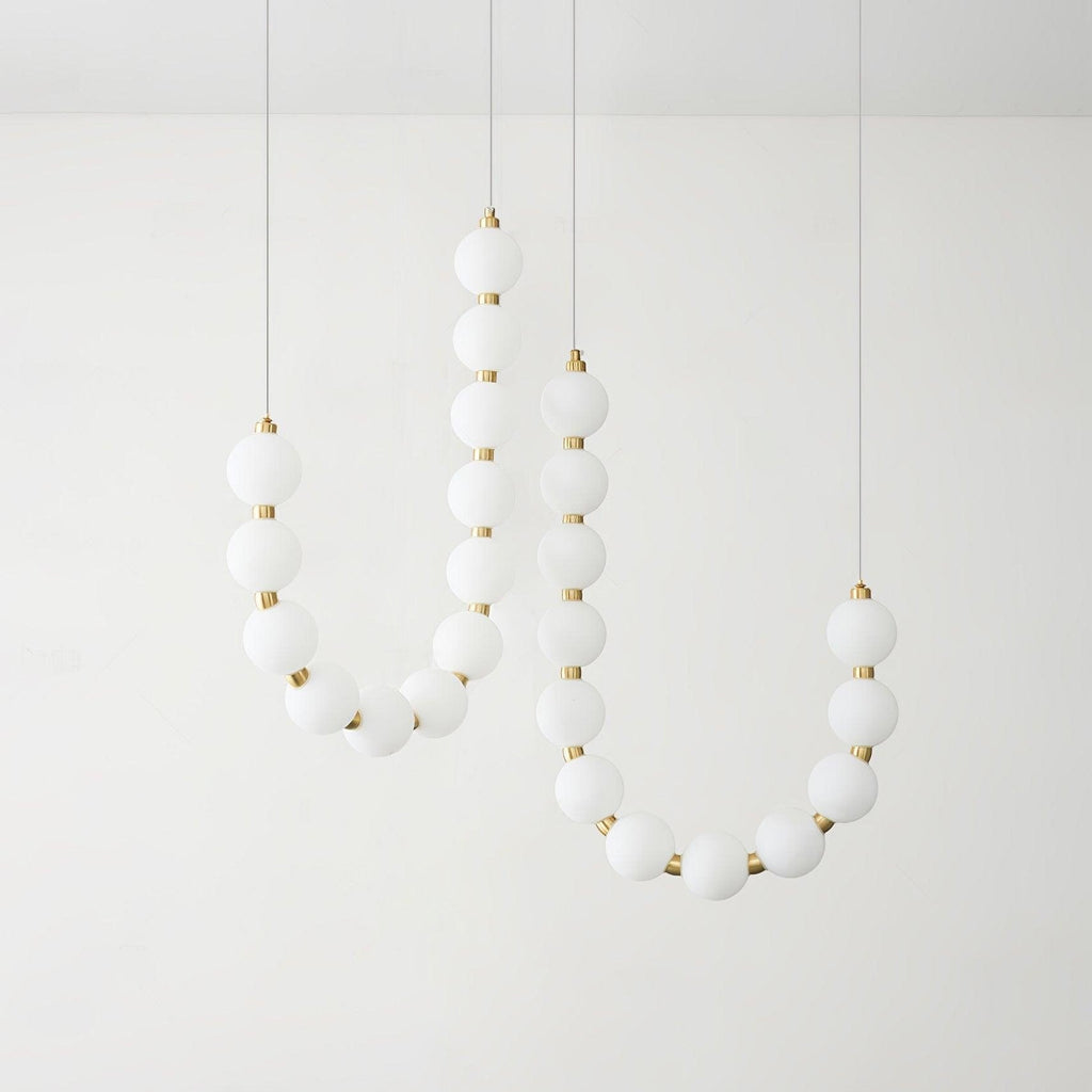 Glass Pearl Necklace Chandelier