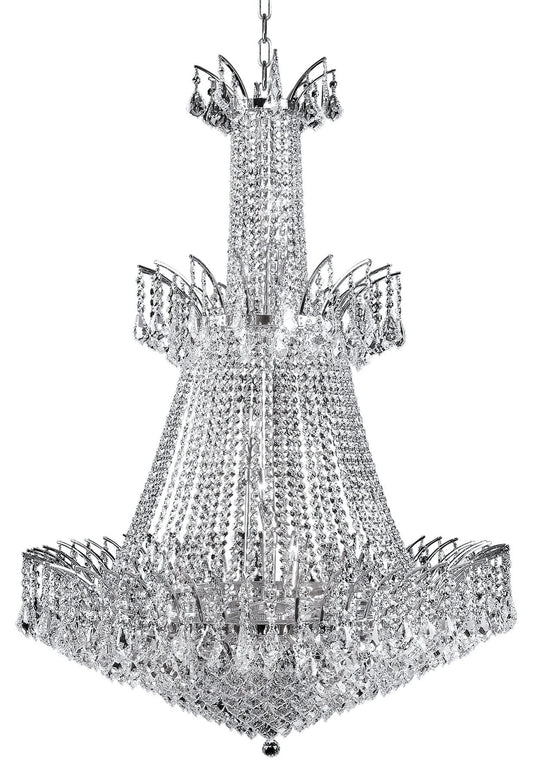 Artistry Lighting Victoria Pandluque Crystal Chandelier, Chrome, 32"x43"By Artistry Lighting
