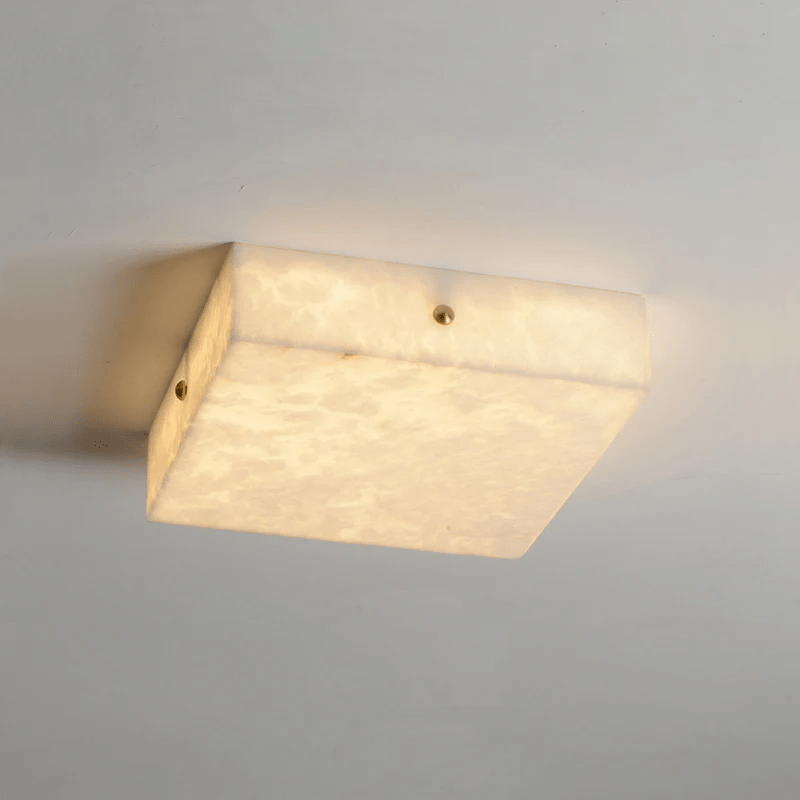 Square Alabaster Ceiling Light