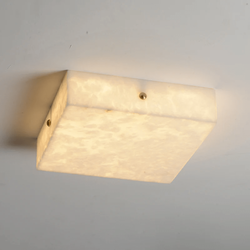 Square Alabaster Ceiling Light